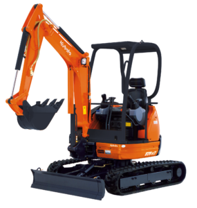 Kubota U20-3α – Ultrakompakter 2T-Minibagger (8h) mit Zubehör | Nahezu Neuwertig