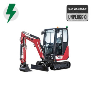Elektrischer Minibagger Yanmar SV17e | 9 Betriebsstunden | Zubehör Inklusive